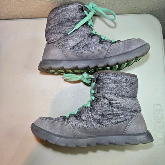 The North Face ThermoBall Lace Up Soft Shell Snow Boots‎ in Gray Women's Size 7 - Picture 5 of 7